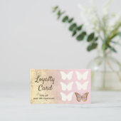 Loyalkartenschmetterlinge Imitate mit Goldfolie Visitenkarte (Stehend Vorderseite)