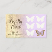 Loyalkartenschmetterlinge Imitate mit Goldfolie Visitenkarte (Vorderseite)
