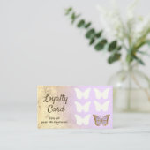 Loyalkartenschmetterlinge Imitate mit Goldfolie Visitenkarte (Stehend Vorderseite)