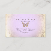 Loyalkartenschmetterlinge Imitate mit Goldfolie Visitenkarte (Rückseite)