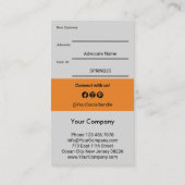 Loyalkunden zu Botschaftern machen Empfehlungskarte (Rückseite)