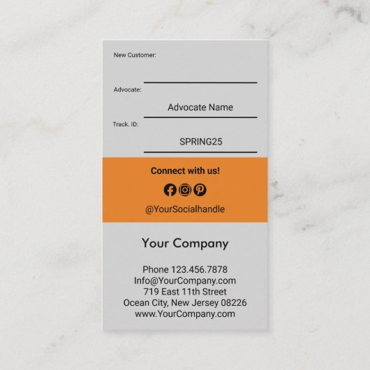 Loyalkunden zu Botschaftern machen Empfehlungskarte (Rückseite)