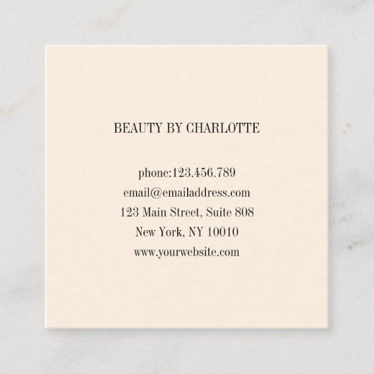 Loyalty 10 Nails Lashes Business Card Quadratische Quadratische Visitenkarte (Vorderseite)