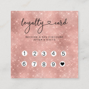 Loyalty 10 Nails Lashes Business Card Quadratische Visitenkarte