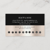 Loyalty 10 Nails Lashes Business Card Visitenkarte (Rückseite)