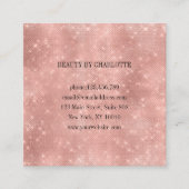 Loyalty 10 Nails Lashes Glitzer Quadratische Visitenkarte (Vorderseite)