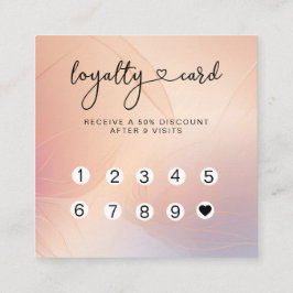 Loyalty 10 Nails Lashes Marmor Quadratische Visitenkarte