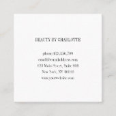 Loyalty 10 Nails Lashes Marmor Quadratische Visitenkarte (Vorderseite)