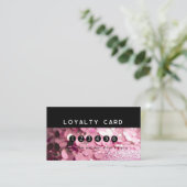 Loyalty 5 Nails Lashes Glitzer Visitenkarte (Stehend Vorderseite)