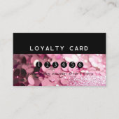 Loyalty 5 Nails Lashes Glitzer Visitenkarte (Vorderseite)