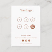 Loyalty Abstrakt Pastell Business Card Treuekarte (Rückseite)