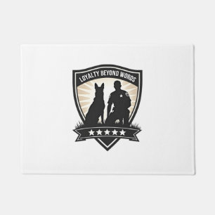 Loyalty Beyond Words Vintage K9 Polizeiabzeichen V Fußmatte