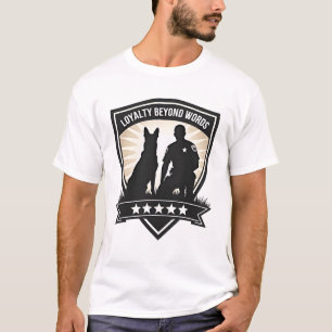 Loyalty Beyond Words Vintage K9 Polizeiabzeichen V T-Shirt