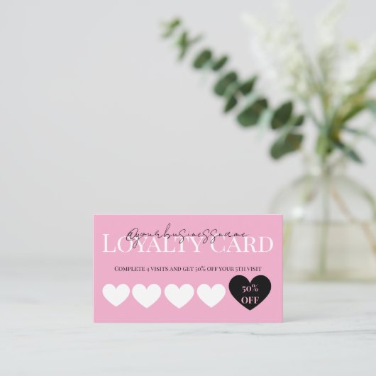 Loyalty Business Card Visitenkarte (Stehend Vorderseite)