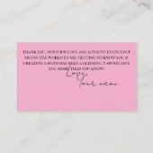 Loyalty Business Card Visitenkarte (Rückseite)