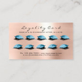 Loyalty Card 10 Makeup Lashes Blue Rose Treuekarte (Rückseite)