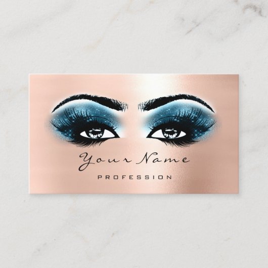 Loyalty Card 10 Makeup Lashes Blue Rose Treuekarte (Vorderseite)