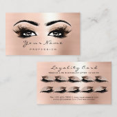 Loyalty Card 10 Makeup Lashes Blue Rose Treuekarte (Vorne/Hinten)