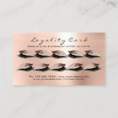 Loyalty Card 10 Makeup Lashes Blue Rose Treuekarte (Rückseite)