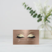 Loyalty Card 10 Makeup Lashes Coffe Gold Treuekarte (Stehend Vorderseite)
