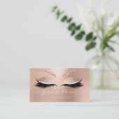 Loyalty Card 10 Makeup Lashes Extension Rose Weiß Treuekarte (Stehend Vorderseite)