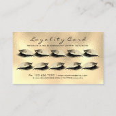 Loyalty Card 10 Makeup Lashes Glas Gold Treuekarte (Rückseite)