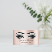 Loyalty Card 10 Makeup Lashes Grau Rose Treuekarte (Stehend Vorderseite)