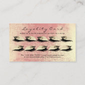 Loyalty Card 10 Makeup Lashes Peach Rose Treuekarte (Rückseite)