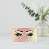 Loyalty Card 10 Makeup Lashes Peach Rose Treuekarte (Stehend Vorderseite)