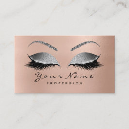 Loyalty Card 10 Makeup Lashes Pink Gray Treuekarte