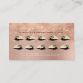Loyalty Card 10 Makeup Lashes Rosa Gold Lux Treuekarte (Rückseite)