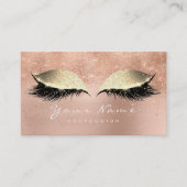 Loyalty Card 10 Makeup Lashes Rosa Gold Lux Treuekarte (Vorderseite)
