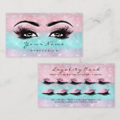 Loyalty Card 10 Makeup Lashes Treuekarte (Vorne/Hinten)
