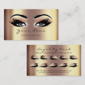 Loyalty Card 10 Makeup Lashes Treuekarte (Vorne/Hinten)