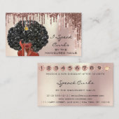 Loyalty Card 10 Punch Curly Friseur Tropfen Visitenkarte (Vorne/Hinten)