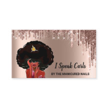 Loyalty Card 10 Punch Curly Hair Tropfen Burgund