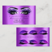 Loyalty Card 6 Beauty Salon Lash Lila Violett Treuekarte (Vorne/Hinten)