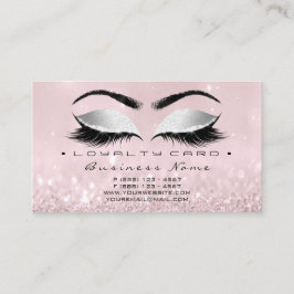 Loyalty Card 6 Beauty Salon Lash Rosa Grau Treuekarte