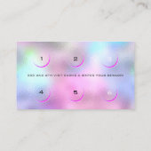 Loyalty Card 6 Beauty Salon Lashes Glitzer Pink Treuekarte (Rückseite)