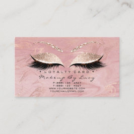 Loyalty Card 6 Beauty Salon Lashes Glitzer Treuekarte