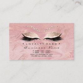 Loyalty Card 6 Beauty Salon Lashes Rosa Treuekarte