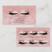 Loyalty Card 6 Beauty Salon Lashes Rosa Treuekarte (Vorne/Hinten)