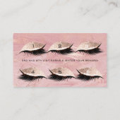 Loyalty Card 6 Beauty Salon Lashes Rosa Treuekarte (Rückseite)