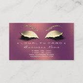 Loyalty Card 6 Beauty Salon Lashes Rose Treuekarte (Vorderseite)