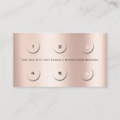 Loyalty Card 6 Beauty Salon Lashes Rose Treuekarte (Rückseite)