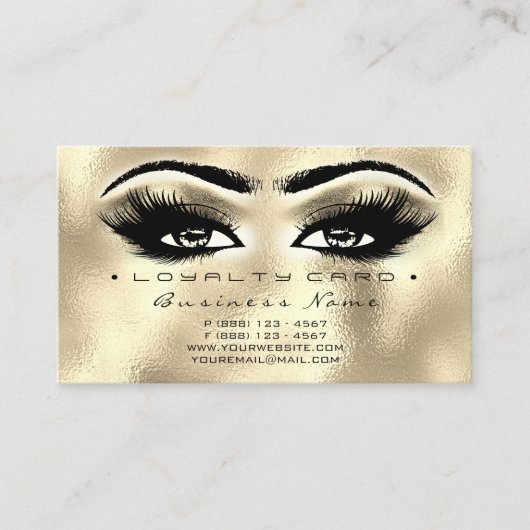 Loyalty Card 6 Beauty Salon Lashes Treuekarte (Vorderseite)