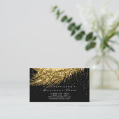 Loyalty Card 6 Beauty Salon Lux Lash Gold Confetti Treuekarte (Stehend Vorderseite)