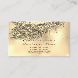 Loyalty Card 6 Beauty Salon Lux Lash Gold Metallic Treuekarte