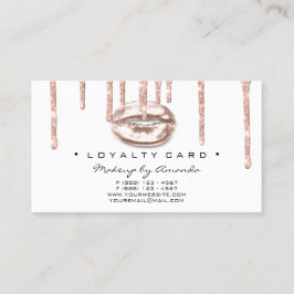 Loyalty Card 6 Beauty Salon Makeup Artist Kiss Treuekarte