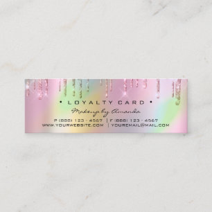Loyalty Card 6 Punch Makeugraphic Rose Kleine Treuekarte